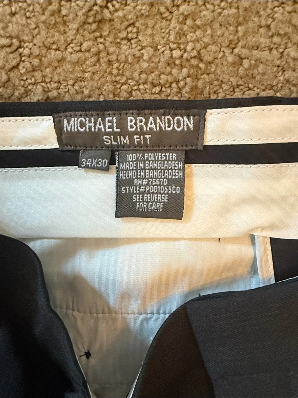 Michael Brandon Men's Dress Pants - Dark Gray